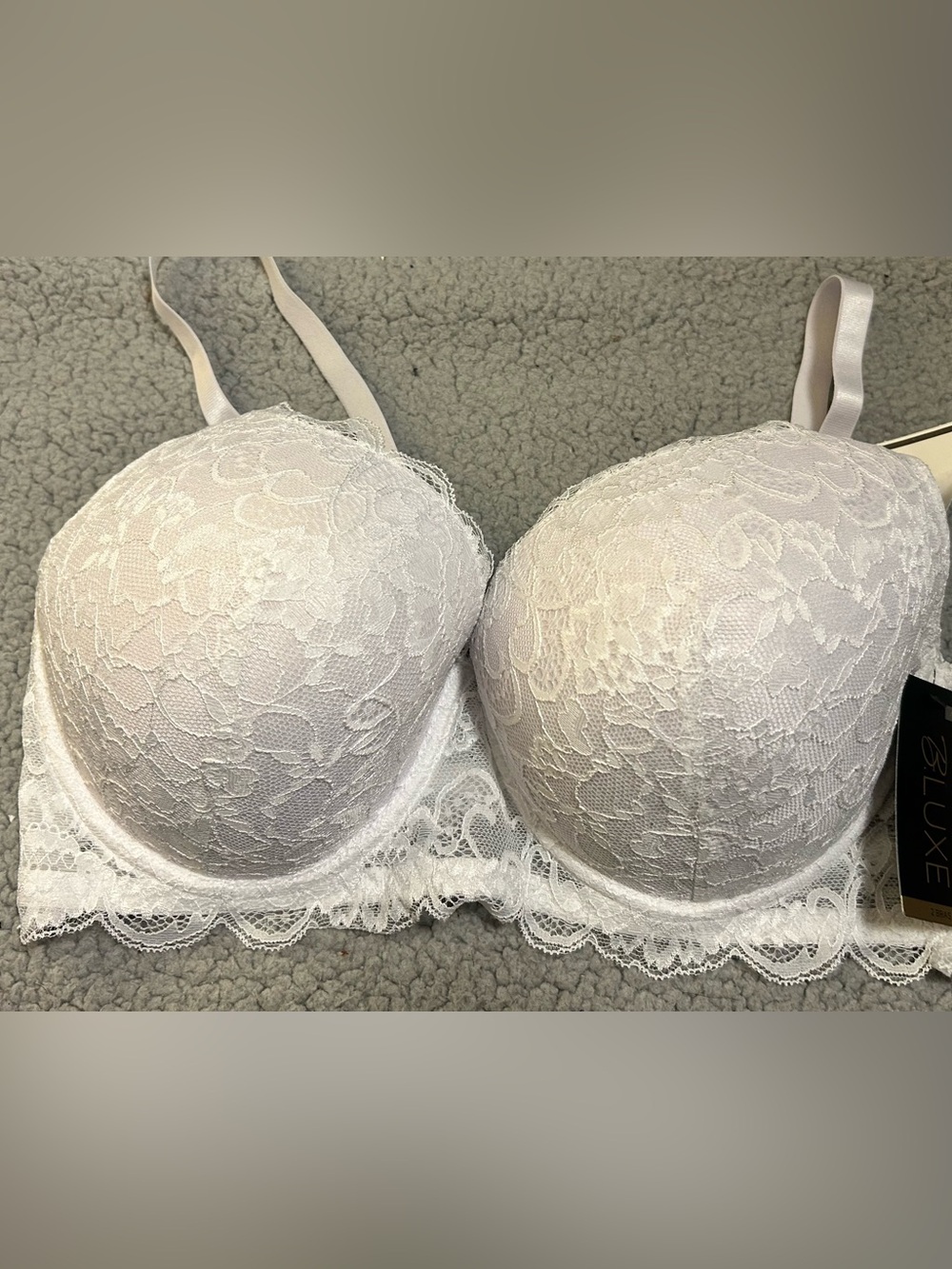 Bluxe White Lace underwire Push-Up Bra 40C